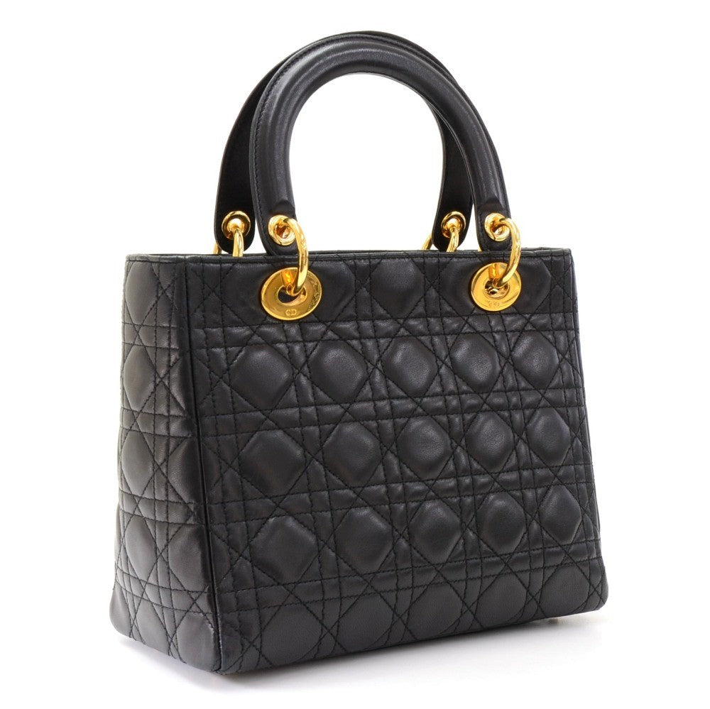 Lady Luxury DiorCannage Quilt Leather Medium Bag