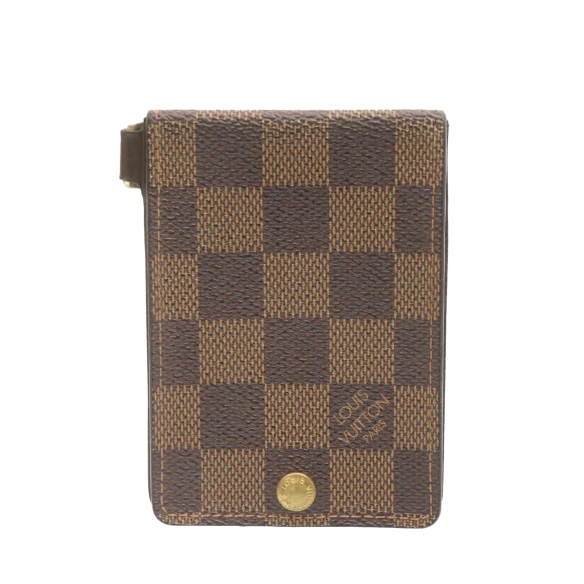 LOUIS VUITTON Damier Ebene Porte Cartes Card ID Pass Case N60016 LV 23155