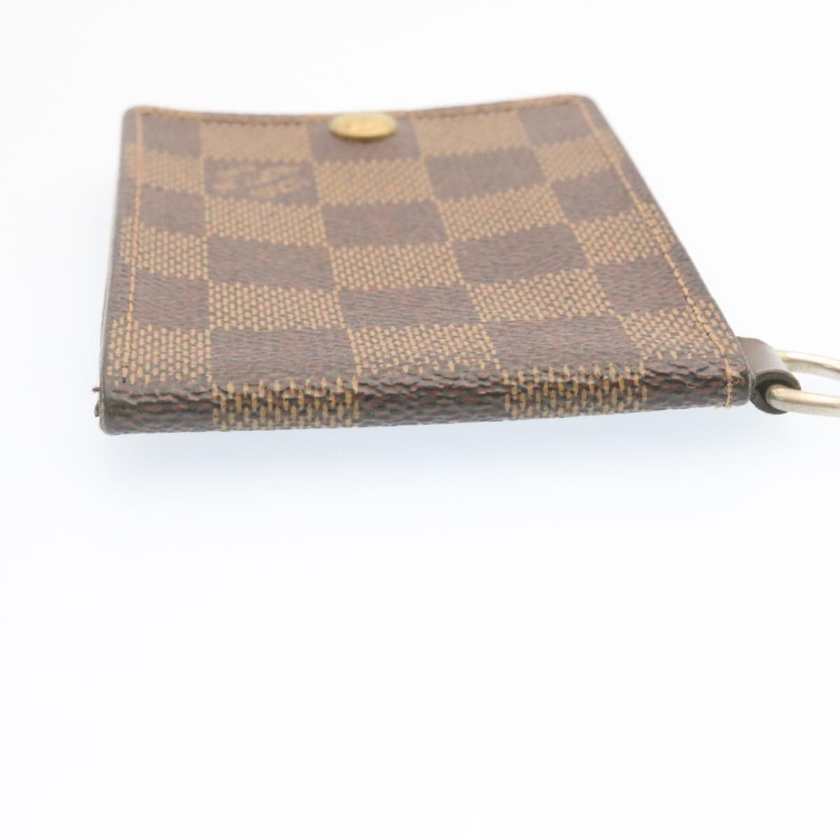 LOUIS VUITTON Damier Ebene Porte Cartes Card ID Pass Case N60016 LV 23155