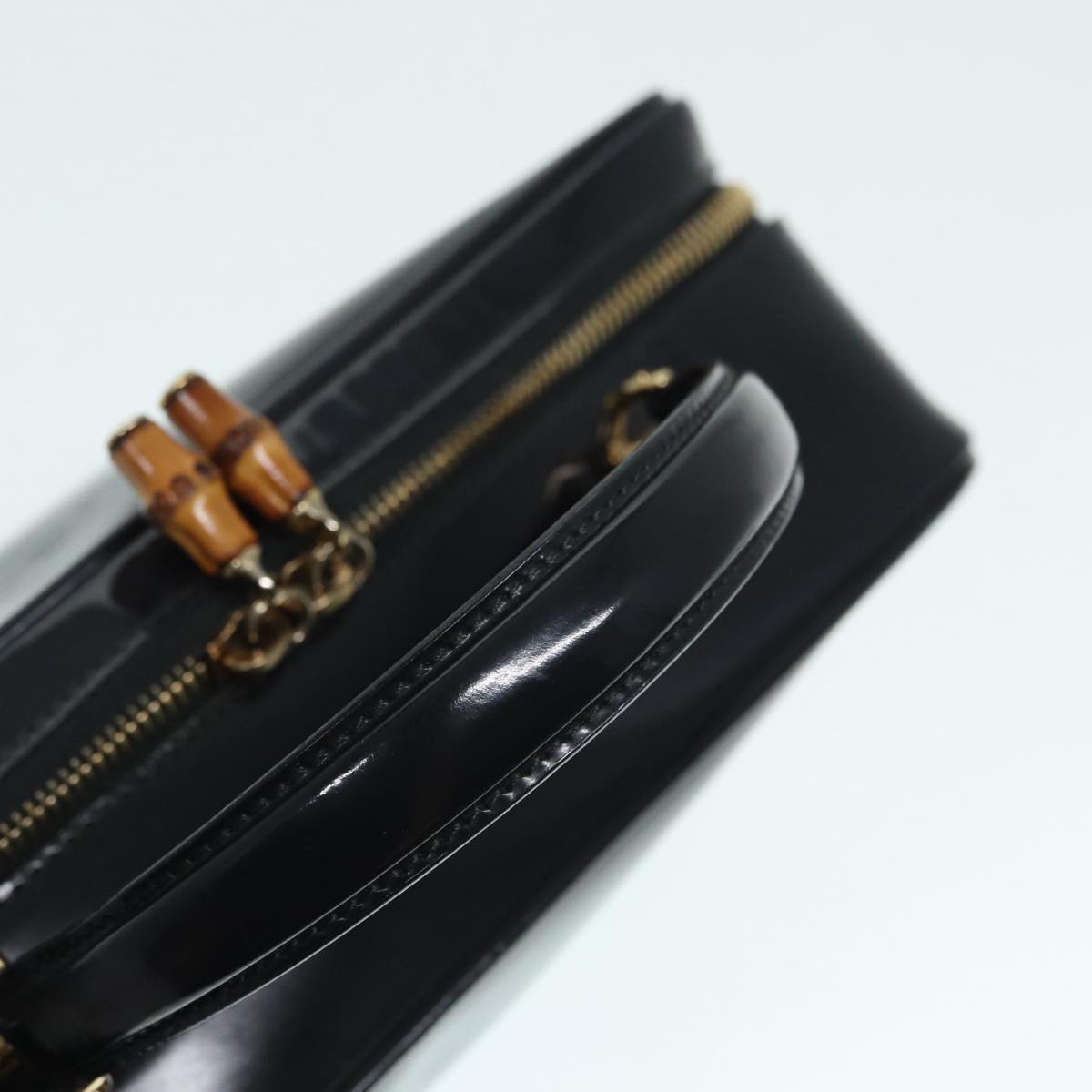 Gucci Bamboo  Patent Leather Handbag ()