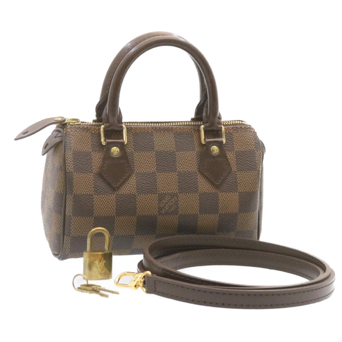 LOUIS VUITTON Damier Ebene Mini Speedy Hand Bag SP Order LV 23260S