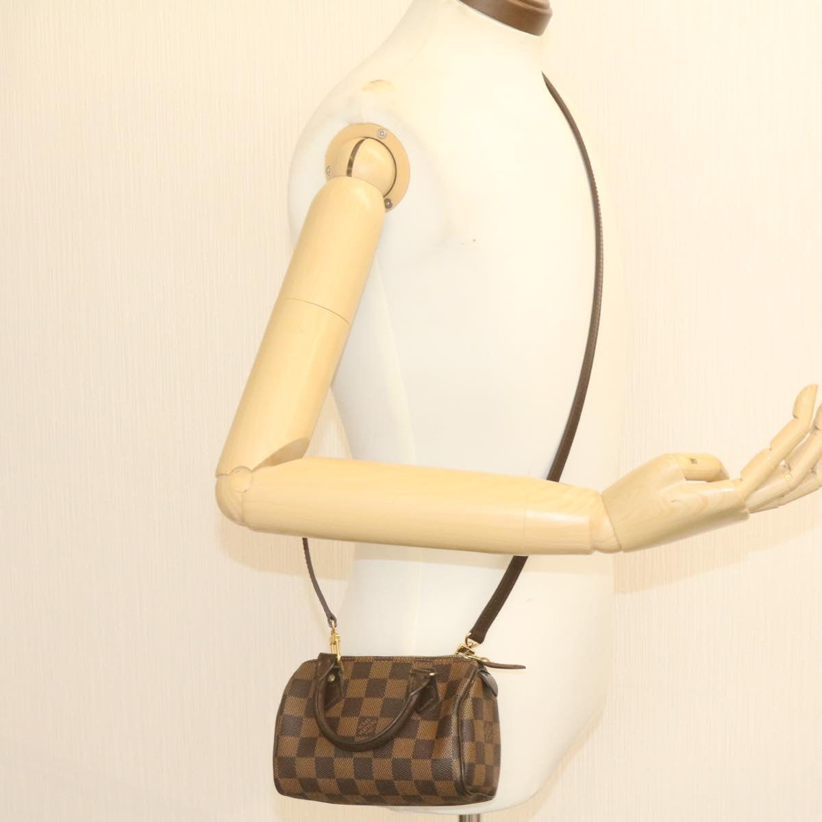 LOUIS VUITTON Damier Ebene Mini Speedy Hand Bag SP Order LV 23260S