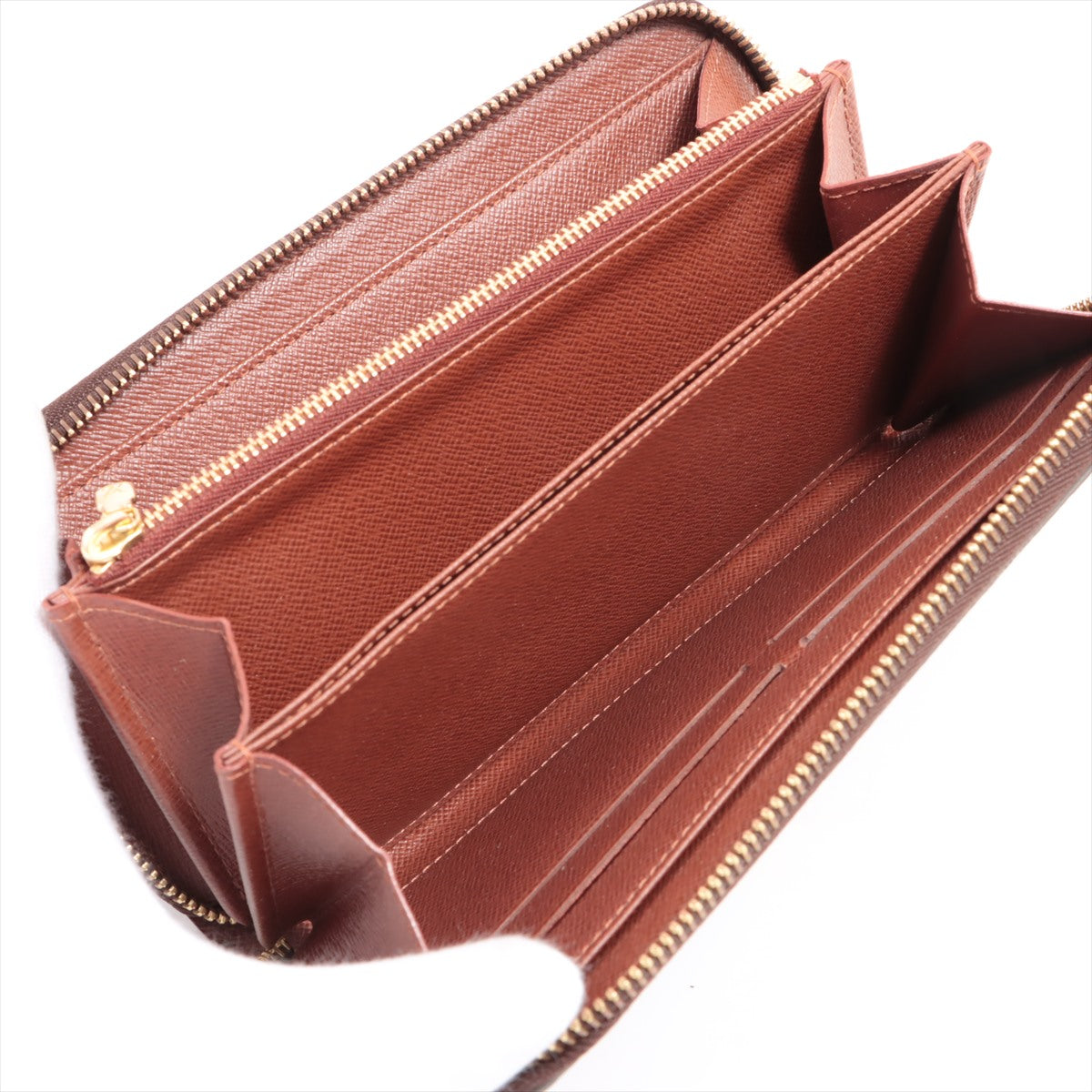 Louis Vuitton Monogram  Wallet M60017 Brown Round Zip Wallet