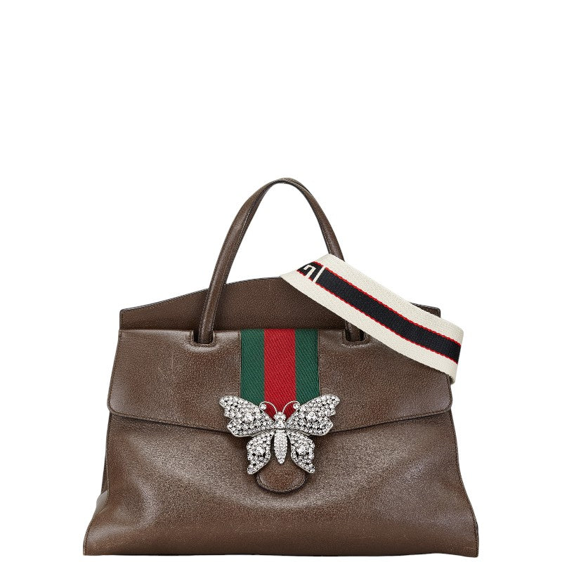 Luxury Gucci Trending 2025 Leather Totem Butterfly Handbag 2WAY