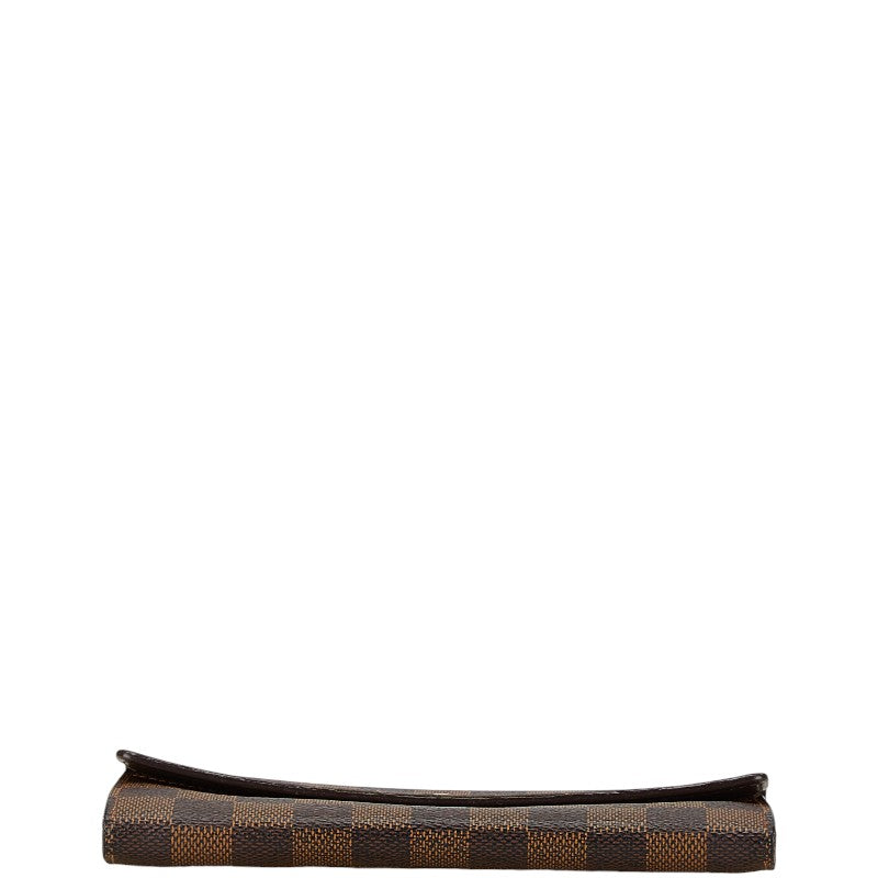 Louis Vuitton Damier Sarah Wallet Brown PVC Leather in New Condition