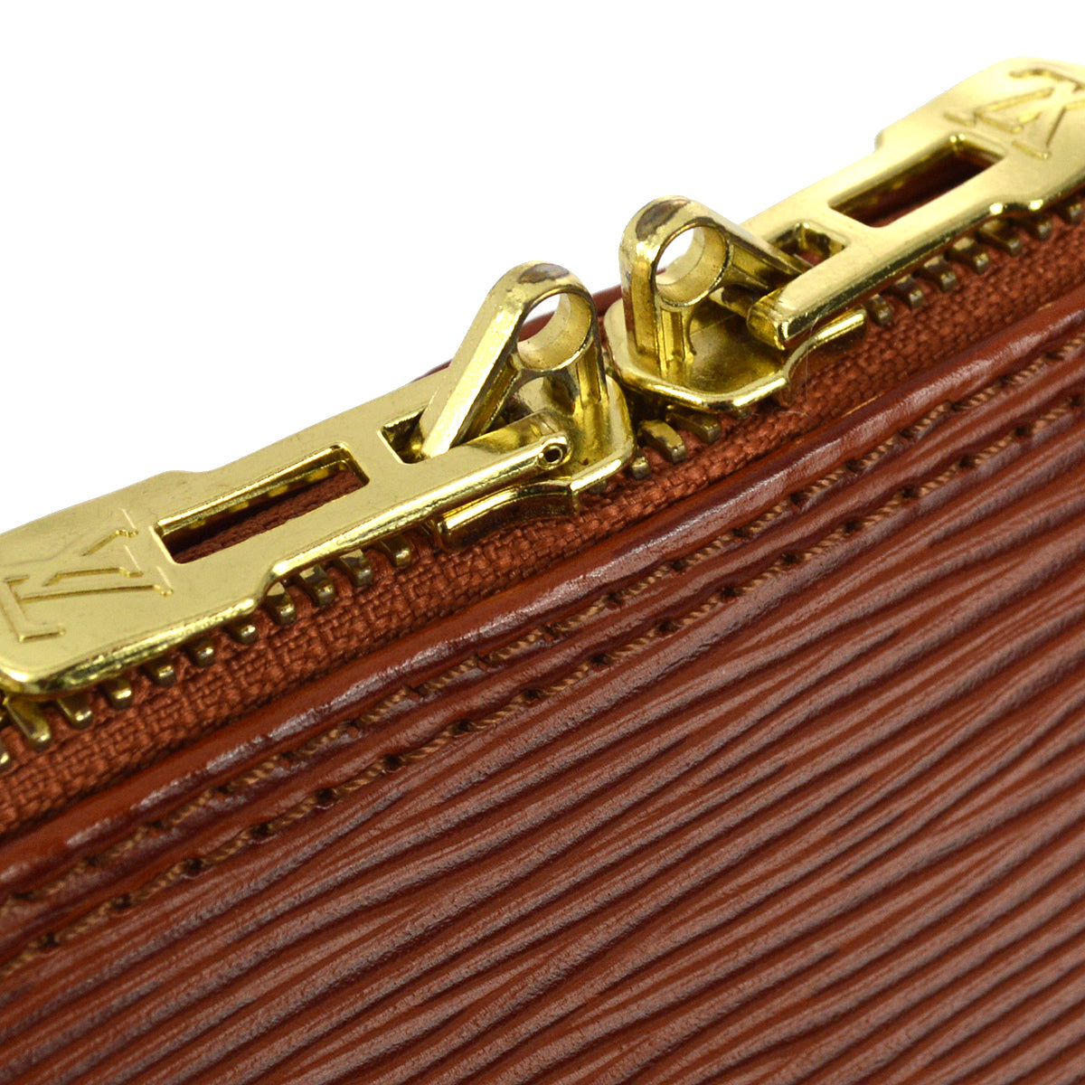 Louis Vuitton 1997 Alma Handbag Brown Epi M52143
