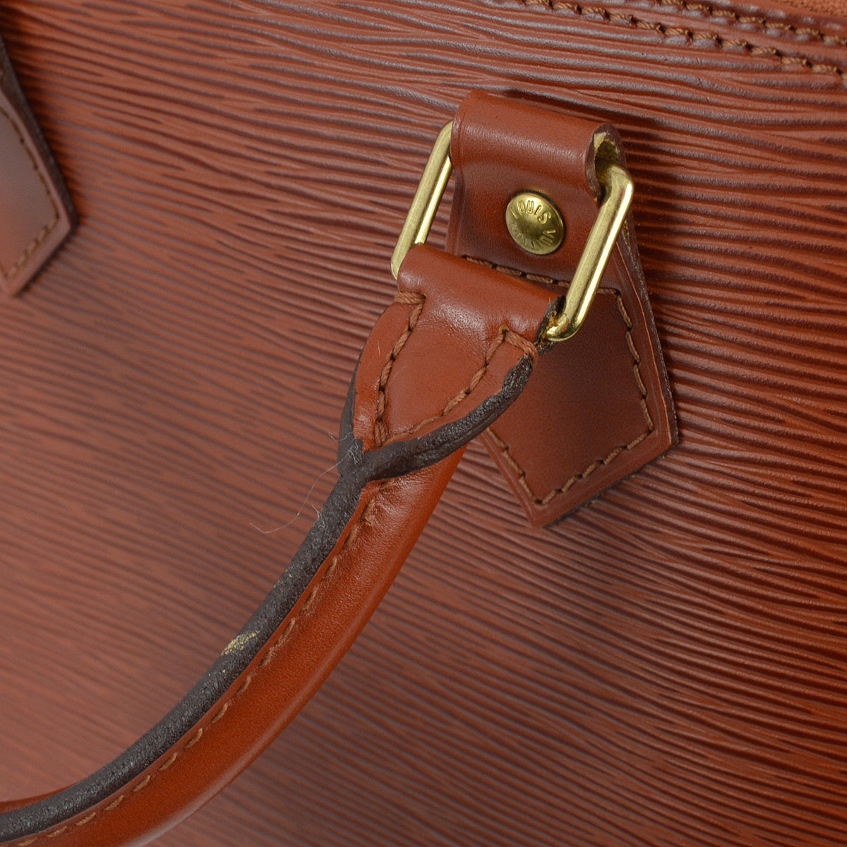 Louis Vuitton 1997 Alma Handbag Brown Epi M52143