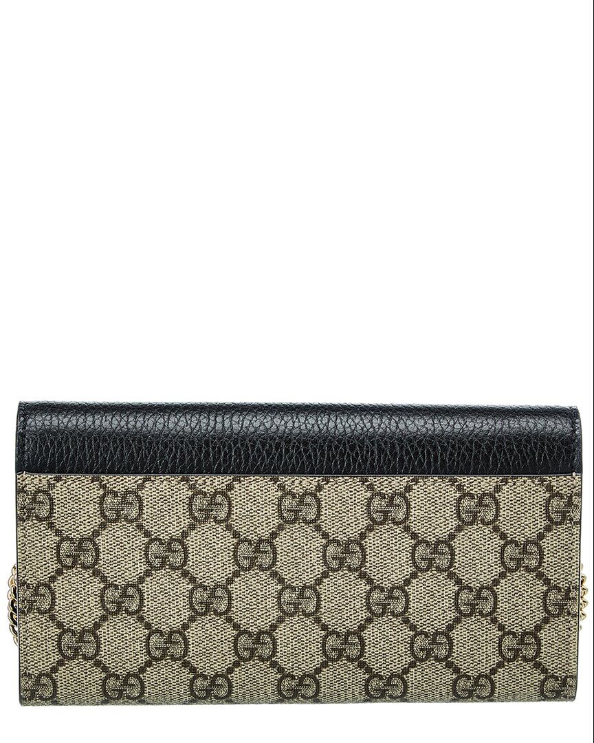 Luxury Gucci Trending 2025 GG Marmont GG Supreme Canvas & Leather Wallet On Chain