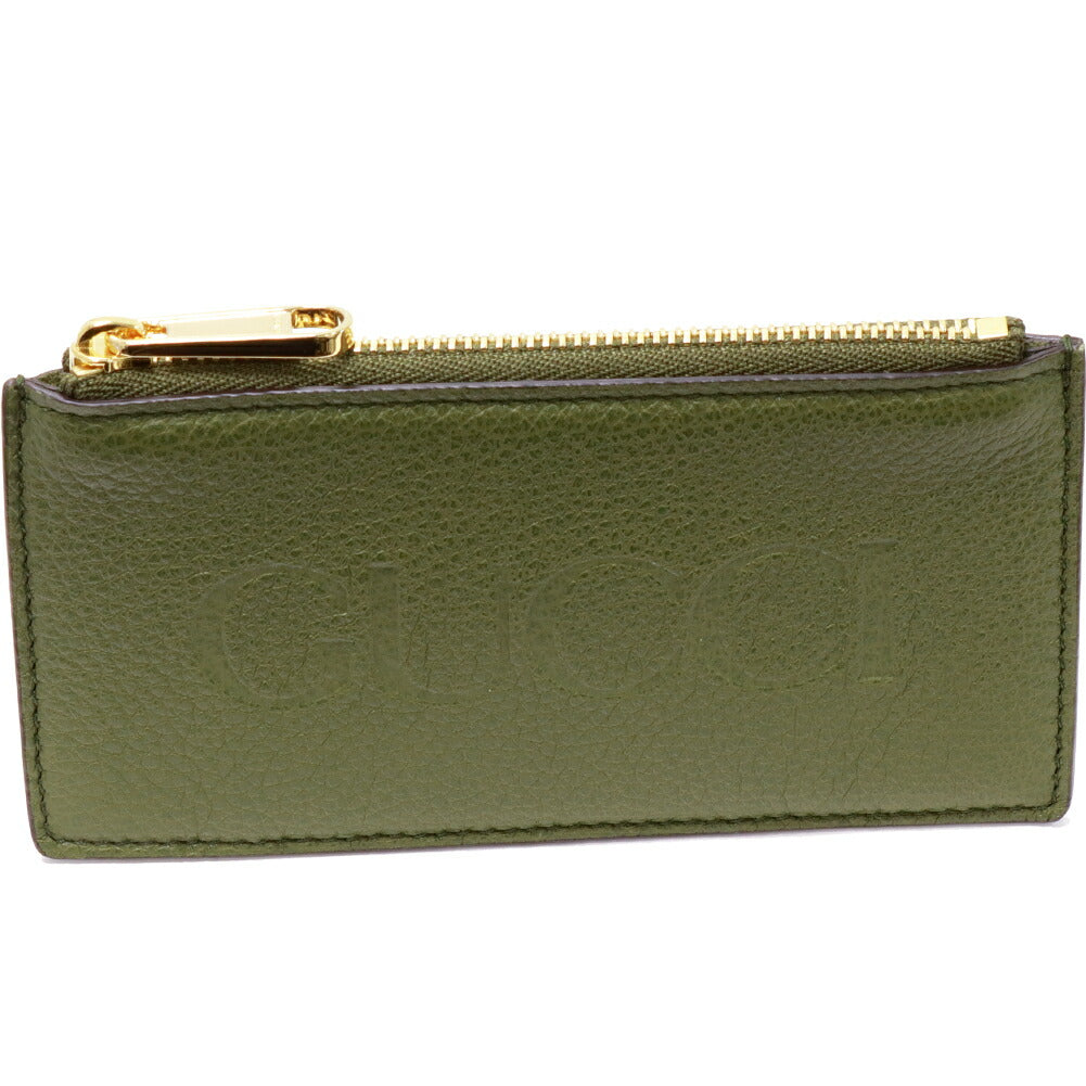 Luxury Gucci Trending 2025 Fragment Case Card Holder Olive Green
