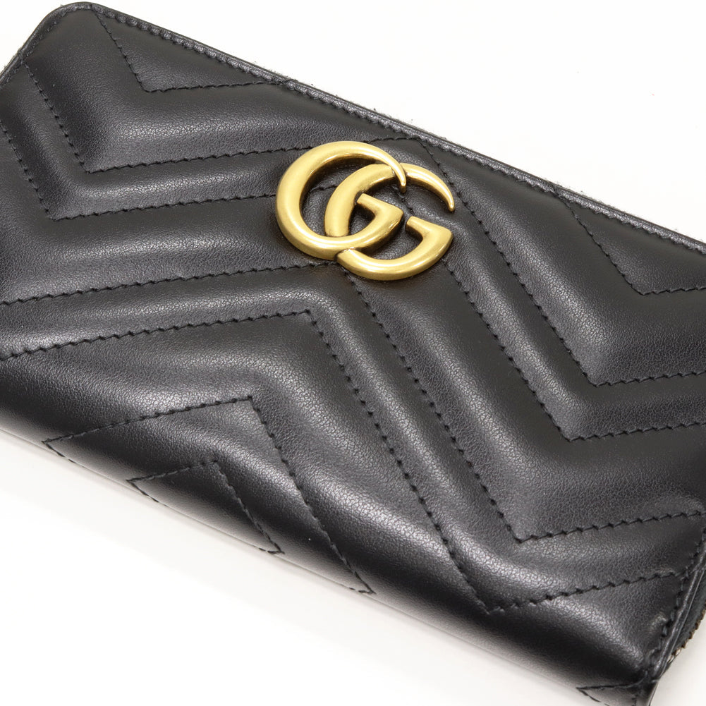 Luxury Gucci Trending 2025 Quilted Leather Zip-Around Long Wallet 443123