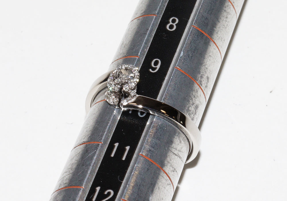 Luxury Gucci Trending 2025 K18WG Diamond Ring 10号