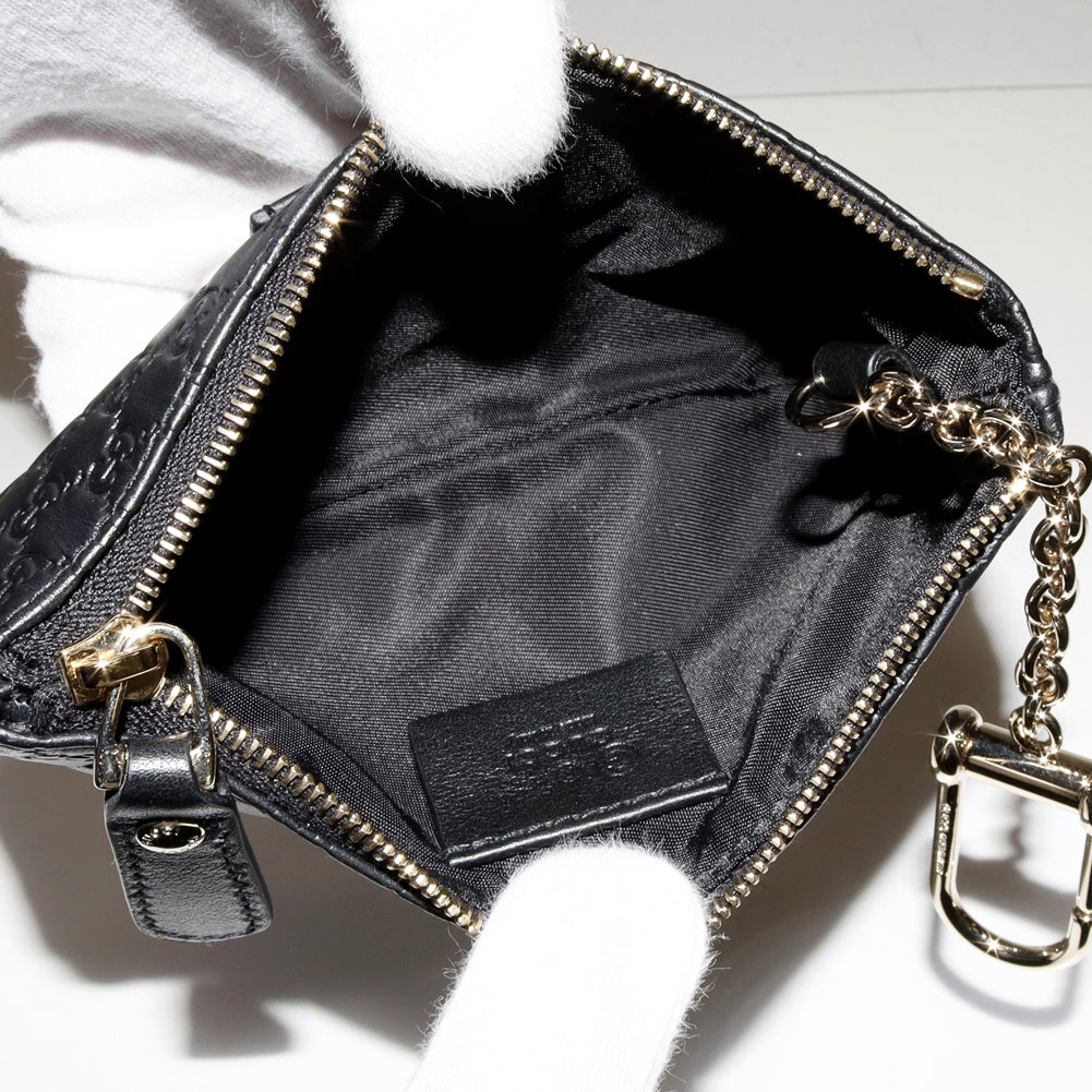 Luxury Gucci Trending 2025 MicroLuxury Gucci Trending 2025ssima Coin and Key Case Black Calf