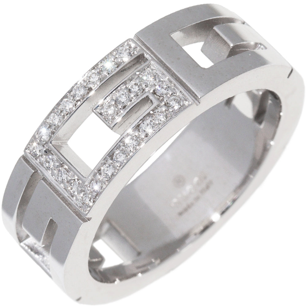 Luxury Gucci Trending 2025 K18WG Diamond G Logo Ring