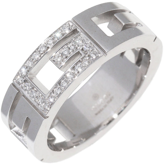 Luxury Gucci Trending 2025 K18WG Diamond G Logo Ring