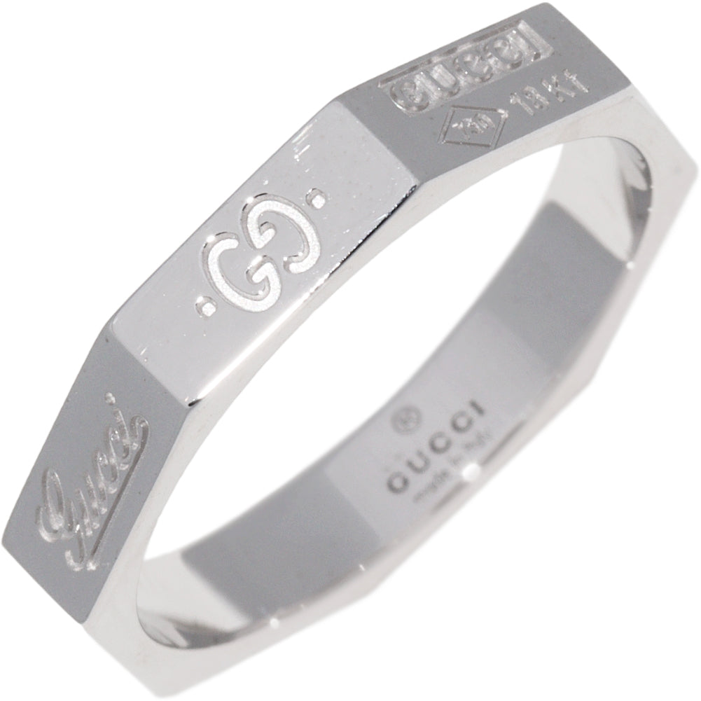 Luxury Gucci Trending 2025 K18WG Octagonal Ring Size 14
