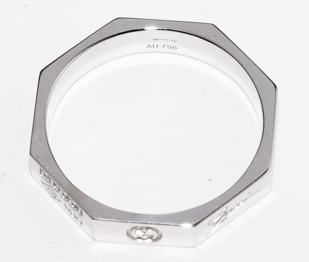 Luxury Gucci Trending 2025 K18WG Octagonal Ring Size 14