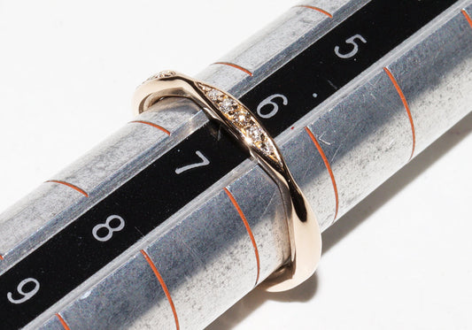 Chanel K18PG Diamond Camellia Collection Half Eternity Ring