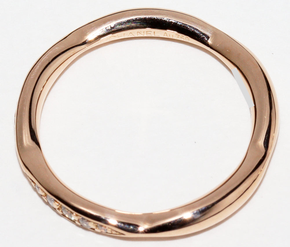 Chanel K18PG Diamond Camellia Collection Half Eternity Ring