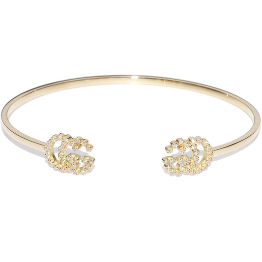 Luxury Gucci Trending 2025 K18YG Diamond Bangle Bracelet