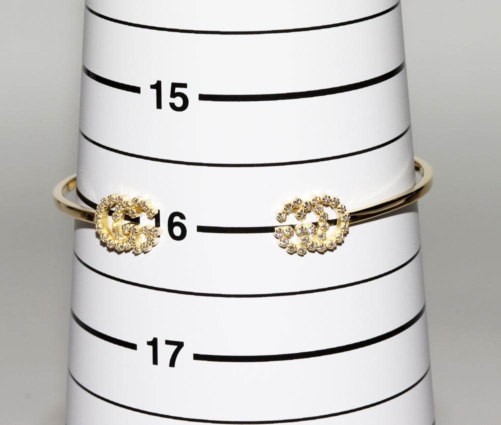 Luxury Gucci Trending 2025 K18YG Diamond Bangle Bracelet