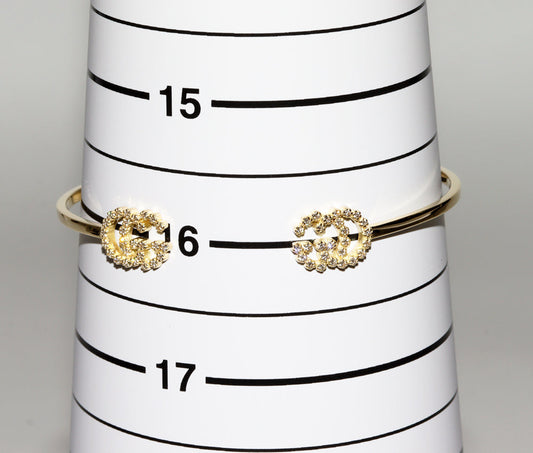 Luxury Gucci Trending 2025 K18YG Diamond Bangle Bracelet