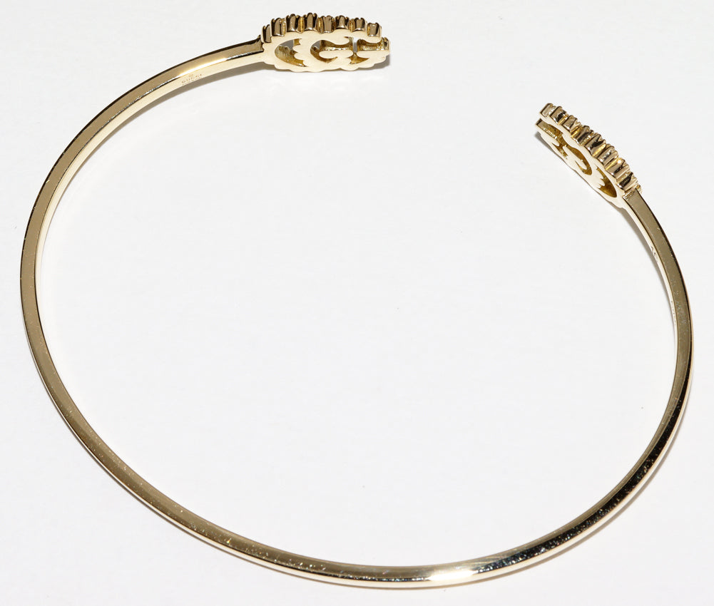 Luxury Gucci Trending 2025 K18YG Diamond Bangle Bracelet
