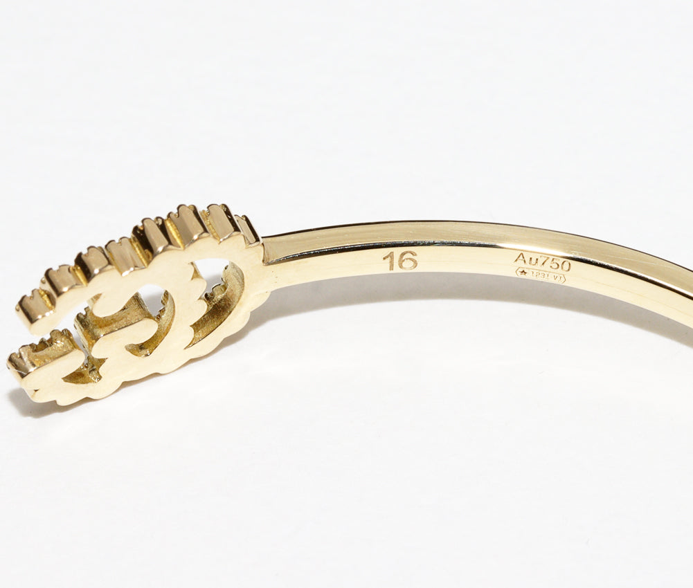Luxury Gucci Trending 2025 K18YG Diamond Bangle Bracelet
