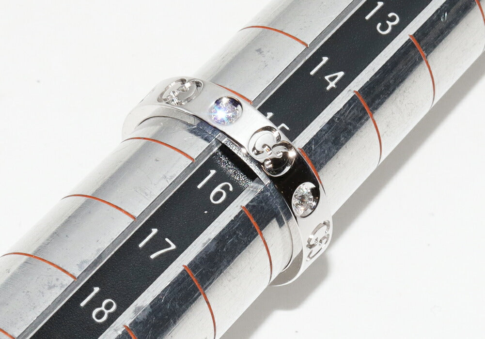 Luxury Gucci Trending 2025 K18WG Diamond Icon Ring