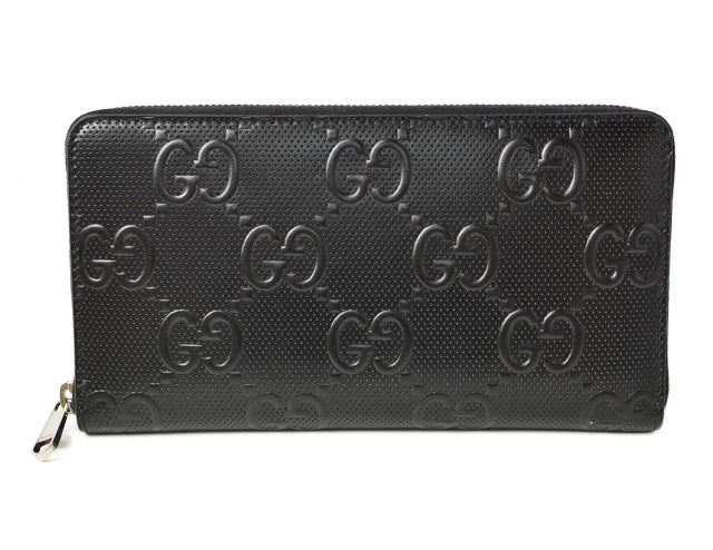 Luxury Gucci Trending 2025 Leather Zip-Around Wallet GG Signature Embossed