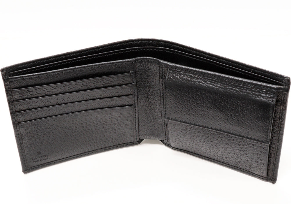 Luxury Gucci Trending 2025 Horsebit Bifold Wallet Black Calf