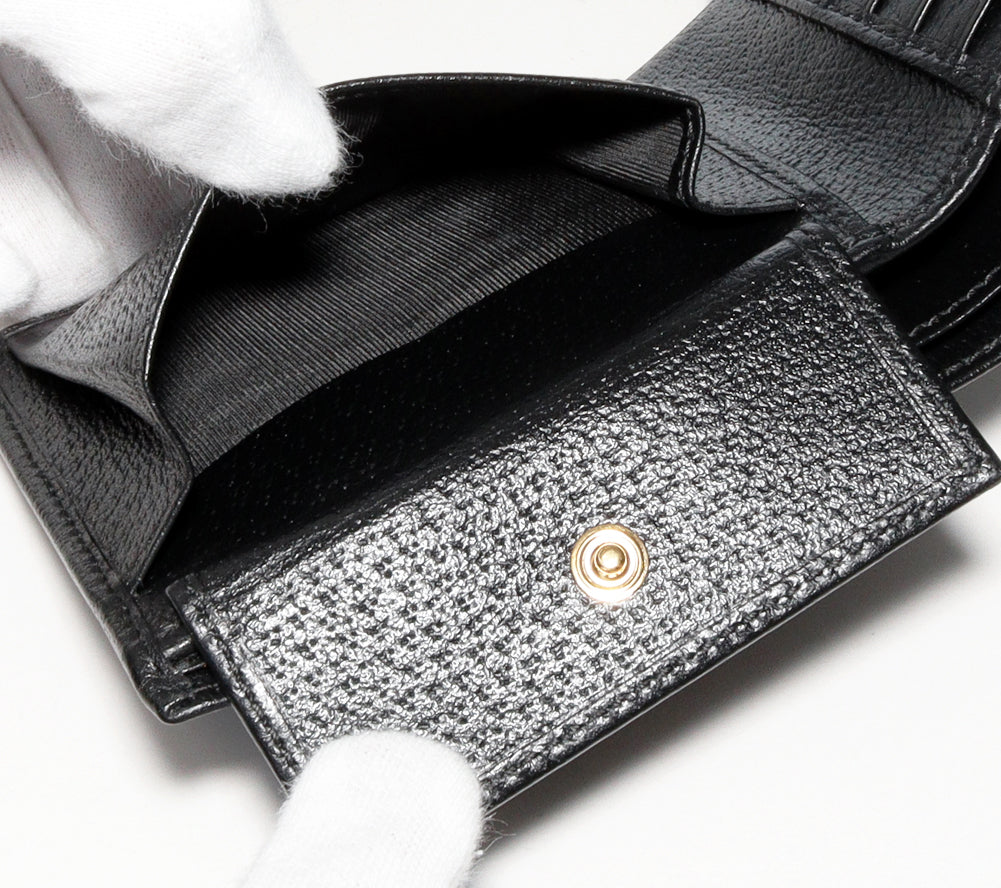 Luxury Gucci Trending 2025 Horsebit Bifold Wallet Black Calf