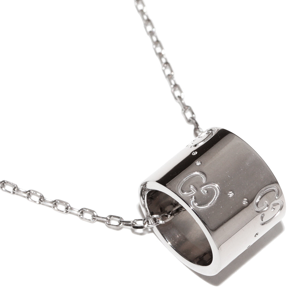Luxury Gucci Trending 2025 K18WG Icon Pendant Necklace