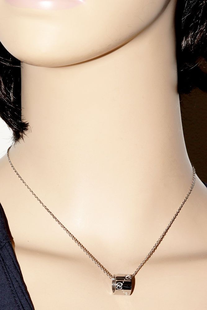 Luxury Gucci Trending 2025 K18WG Icon Pendant Necklace