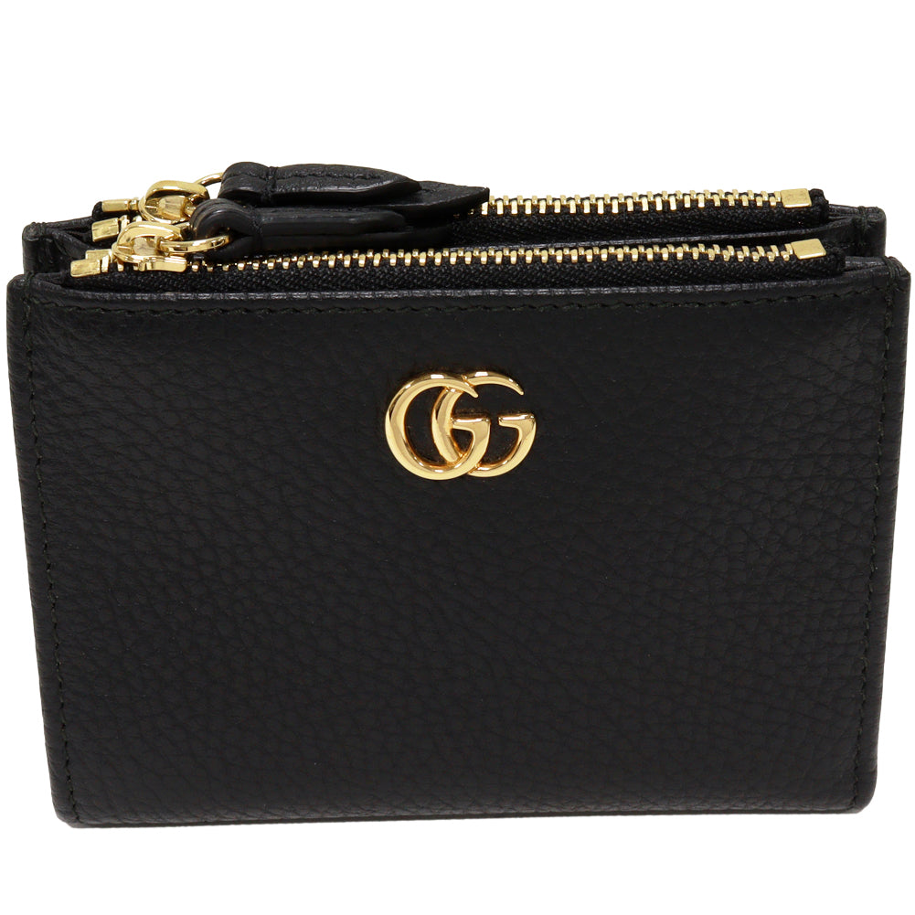 Luxury Gucci Trending 2025 Bifold Wallet GG Marmont Compact Black