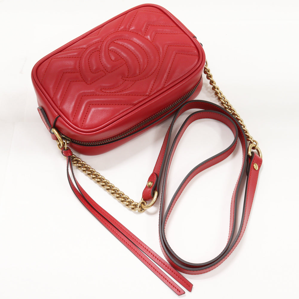 Luxury Gucci Trending 2025 GG Marmont Quilted Mini Shoulder Bag Calf Leather