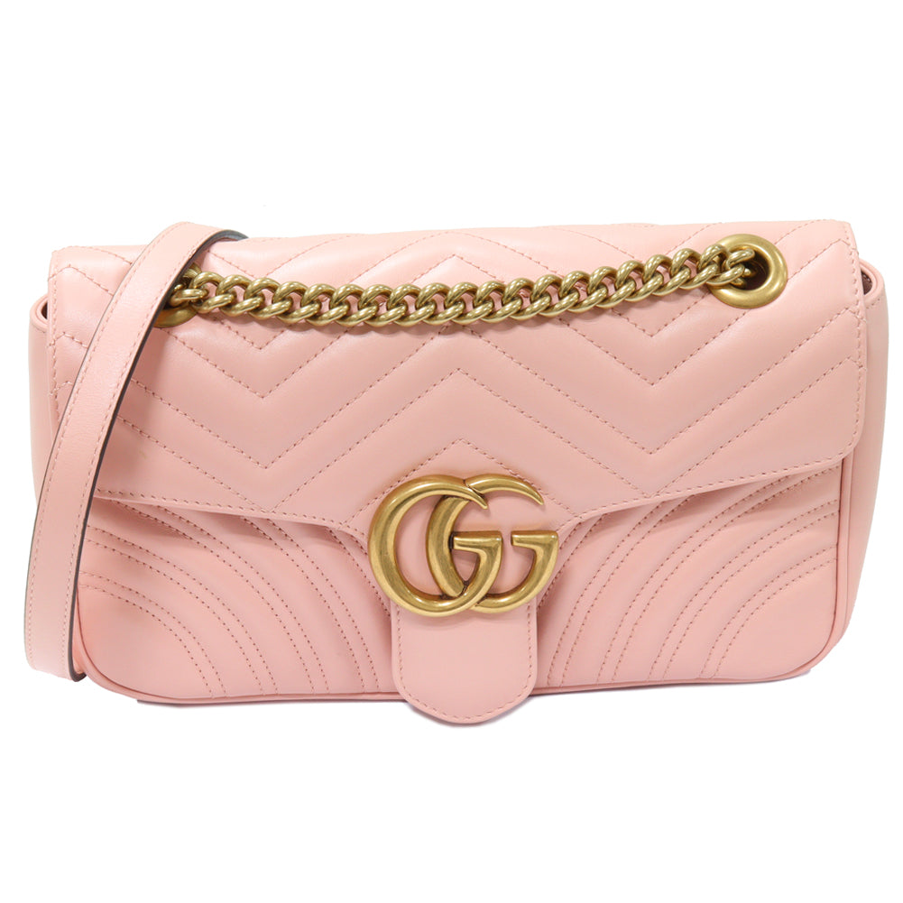 Luxury Gucci Trending 2025 GG Marmont Quilted Shoulder Bag Pink