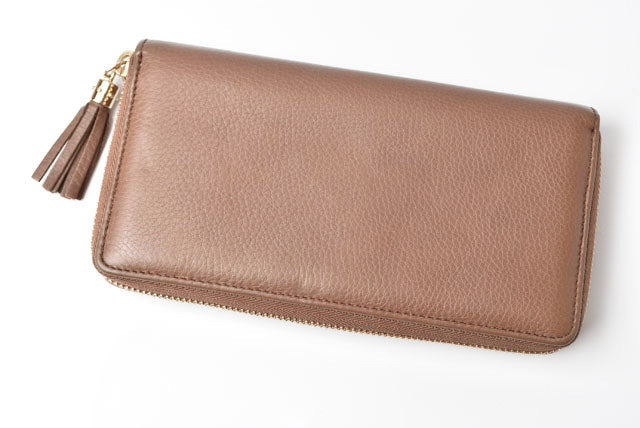 Luxury Gucci Trending 2025 Leather Long Wallet Round Zipper Soho Interlocking G