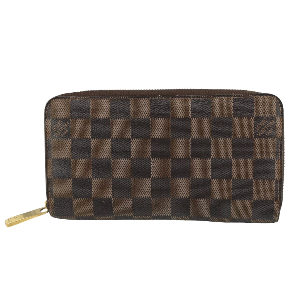 LOUIS VUITTON Long Wallet Purse N60015 Damier canvas Ebene Zippy wallet Damier Zip Around Women()