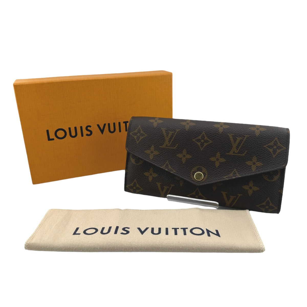 LOUIS VUITTON Long Wallet Purse M60531 Monogram canvas Brown Wallet Monogram Portefeuille Sara ()