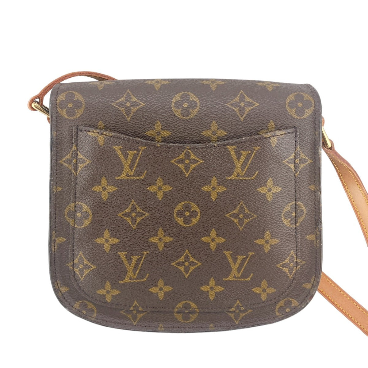 LOUIS VUITTON Shoulder Bag M51243 Monogram canvas. Leather Brown Monogram Saint-Cloud