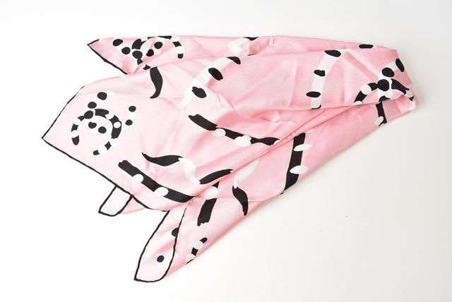 Chanel Silk Scarf Handkerchief Coco Mark