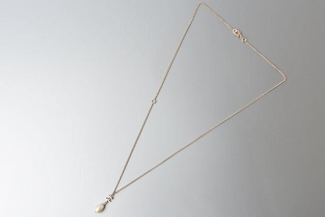 Chanel Coco Mark Pearl Motif Necklace Pendant