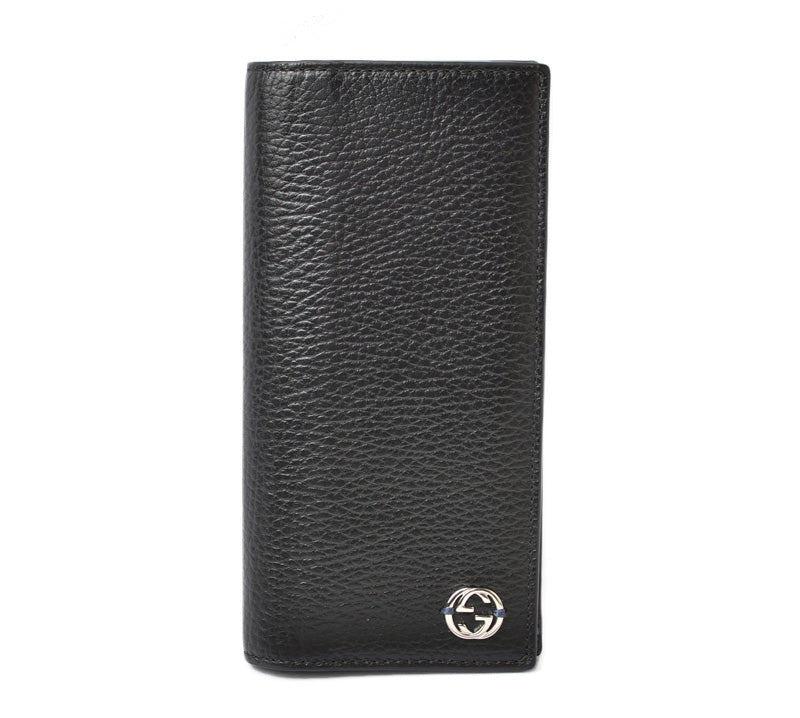 Luxury Gucci Trending 2025 Leather Bifold Wallet Men Interlocking G Bicolor