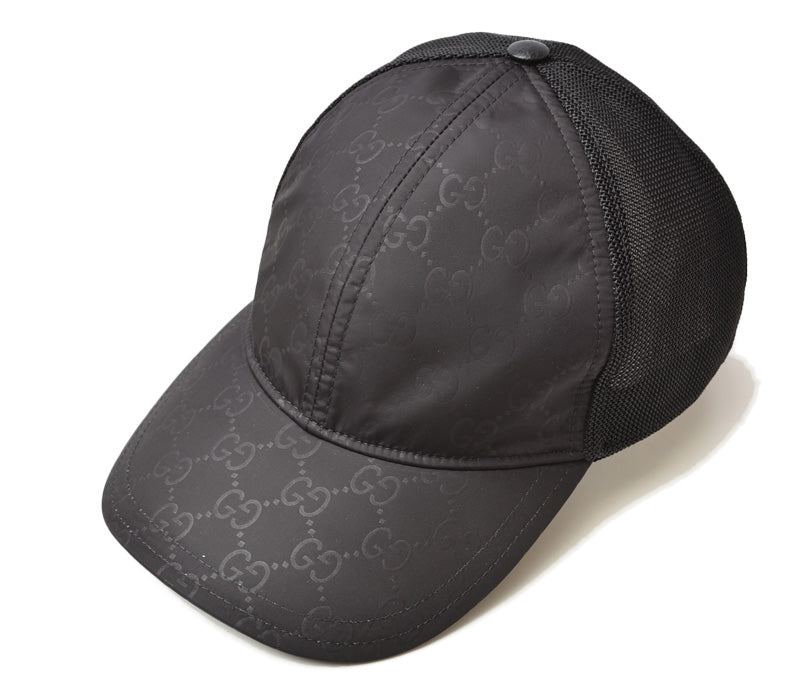 Luxury Gucci Trending 2025 GG Nylon Mesh Baseball Cap Black