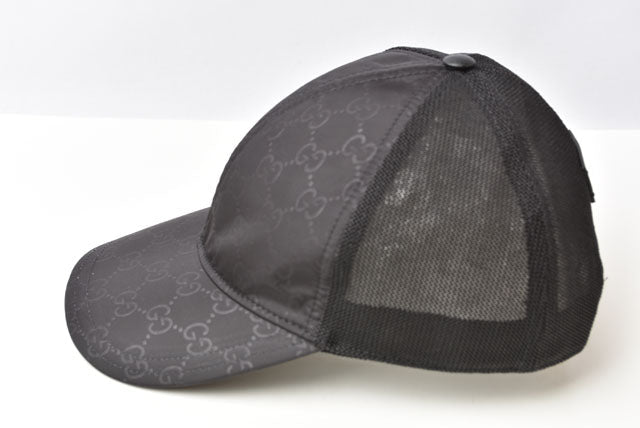 Luxury Gucci Trending 2025 GG Nylon Mesh Baseball Cap Black