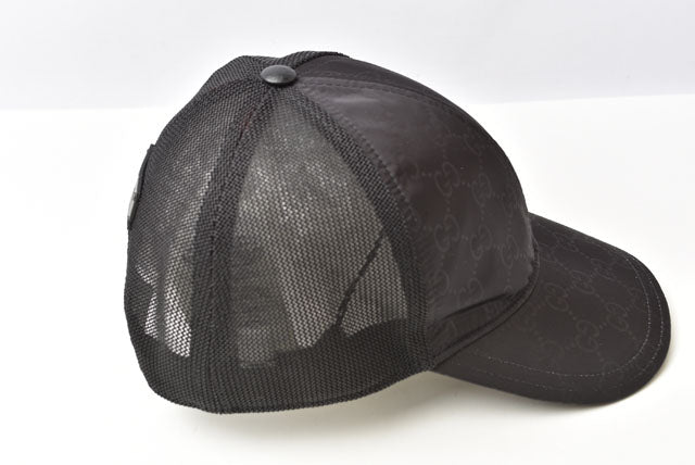 Luxury Gucci Trending 2025 GG Nylon Mesh Baseball Cap Black