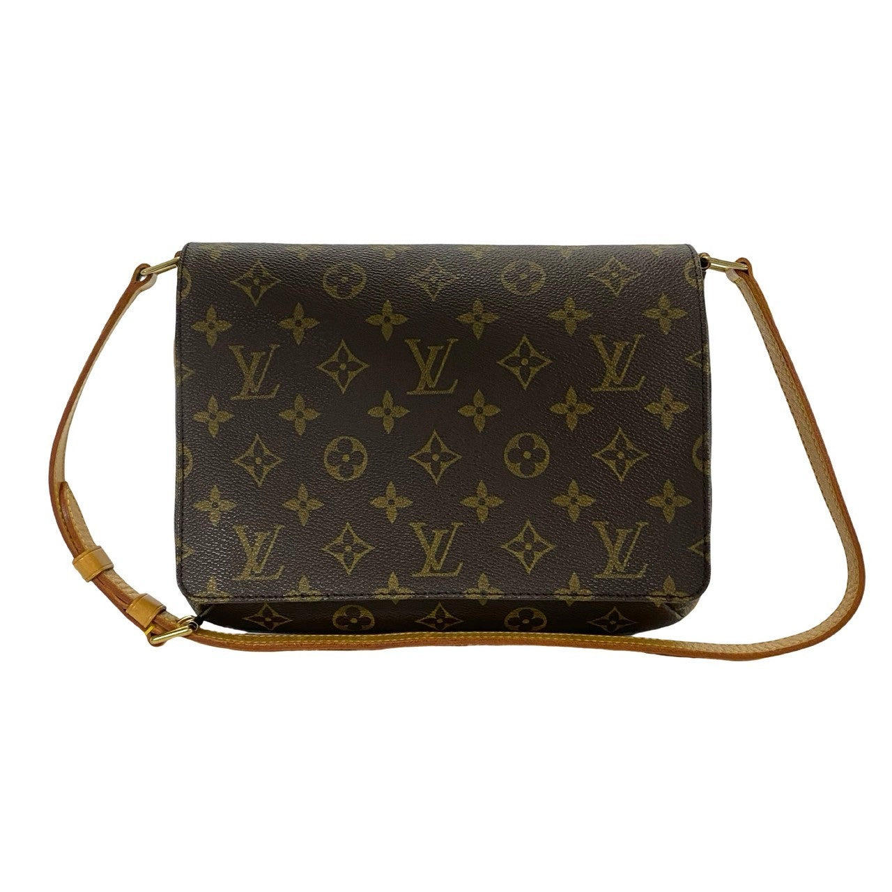 LOUIS VUITTON Shoulder Bag leather Brown Monogram Musette Salsa