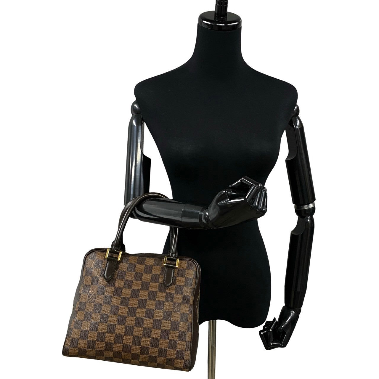 Louis Vuitton Damier Leather Brera Handbag Brown