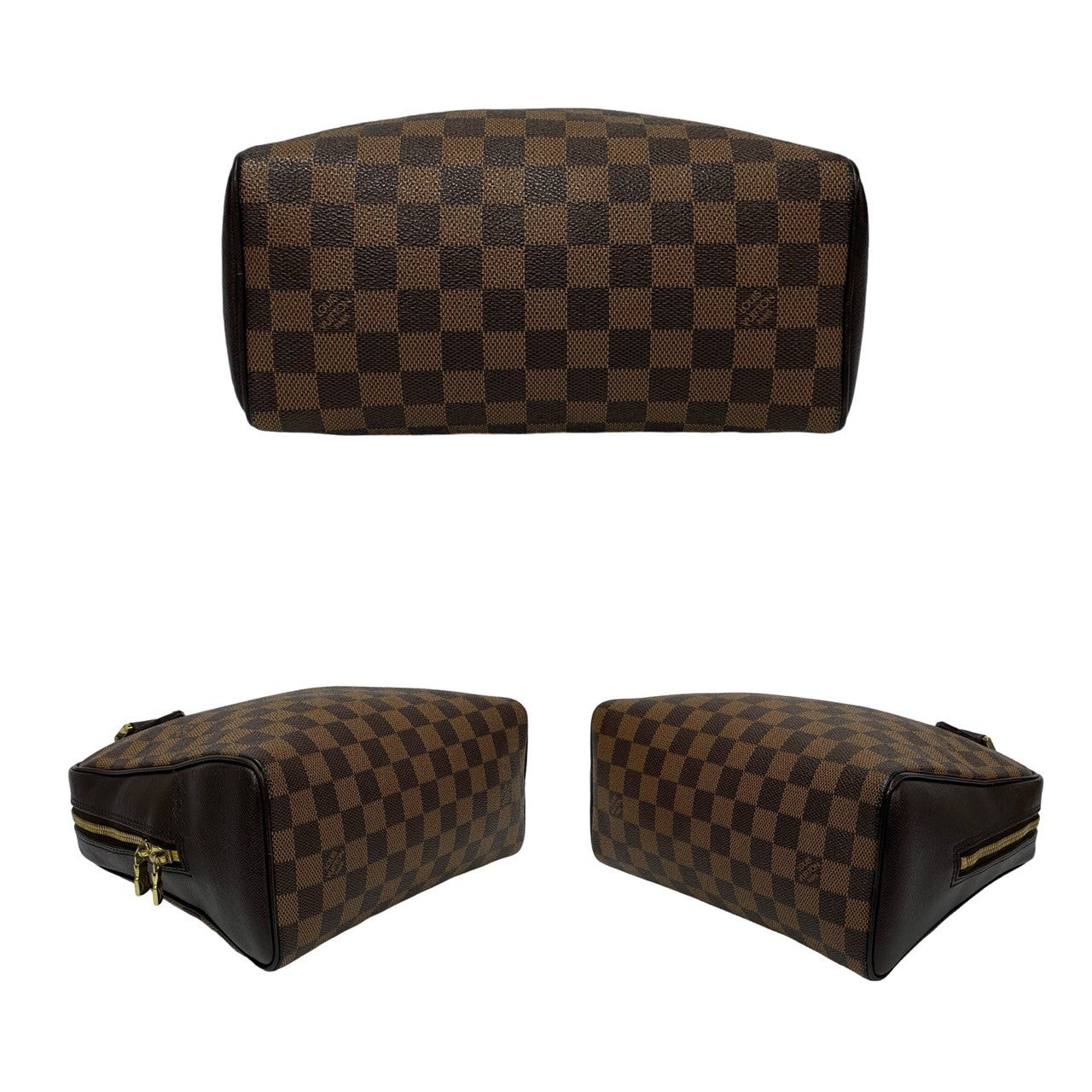 Louis Vuitton Damier Leather Brera Handbag Brown