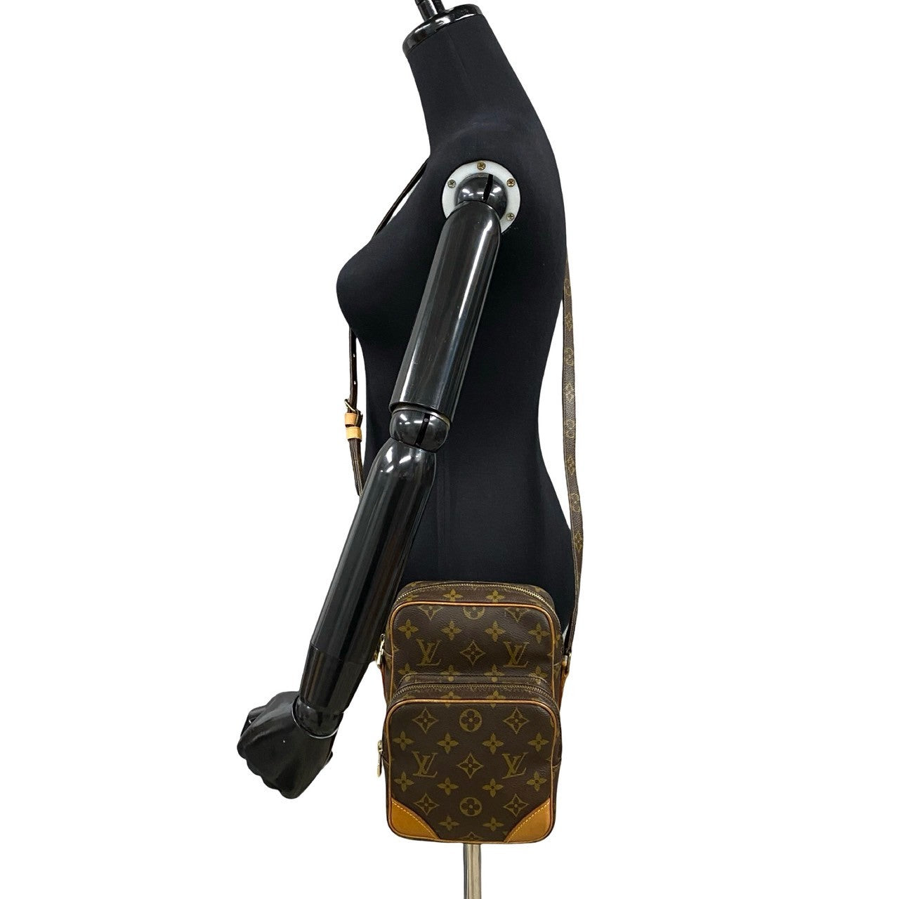 LOUIS VUITTON Shoulder Bag leather Brown Monogram Amazone